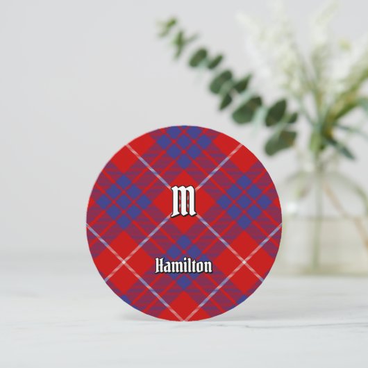 Clan Hamilton Red Tartan Kaart (Staand voorkant)