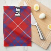 Clan Hamilton Red Tartan Kitchen Towel Theedoek (Quarter Fold)