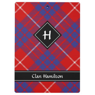 Clan Hamilton Red Tartan Klembord