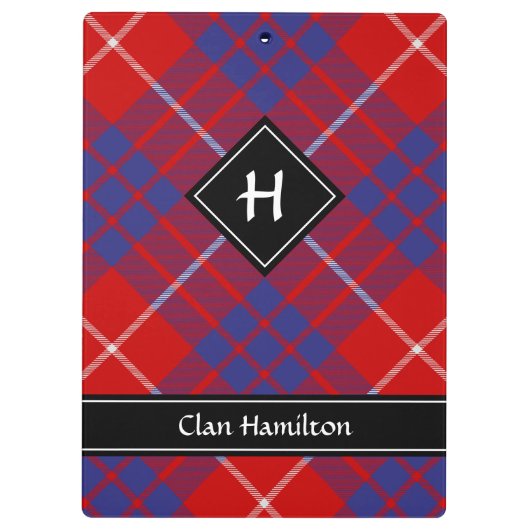 Clan Hamilton Red Tartan Klembord (Achterkant)