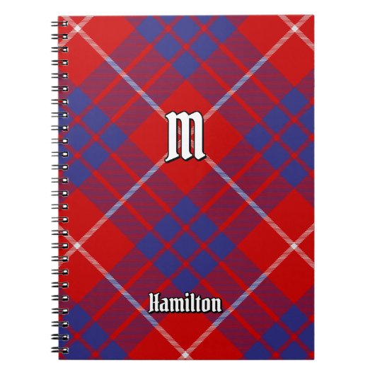Clan Hamilton Red Tartan Notitieboek (Voorkant)