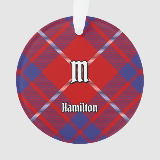 Clan Hamilton Red Tartan Ornament (voorkant)