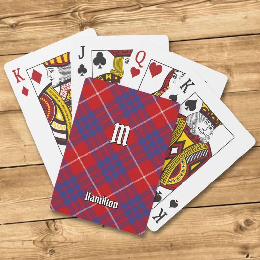 Clan Hamilton Red Tartan Pokerkaarten