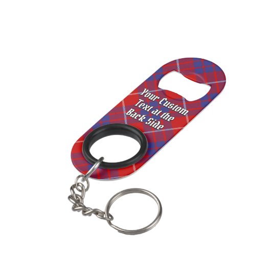 Clan Hamilton Red Tartan Sleutelhanger Mini Flessenopener (Achterkant Gekanteld)