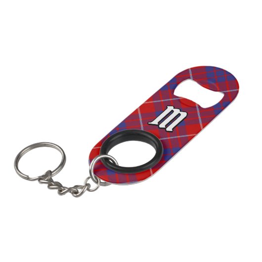 Clan Hamilton Red Tartan Sleutelhanger Mini Flessenopener (Voorkant Gekanteld)