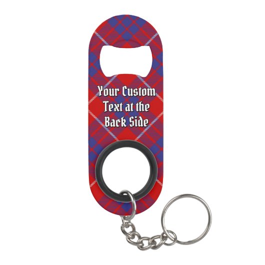 Clan Hamilton Red Tartan Sleutelhanger Mini Flessenopener (Achterkant)