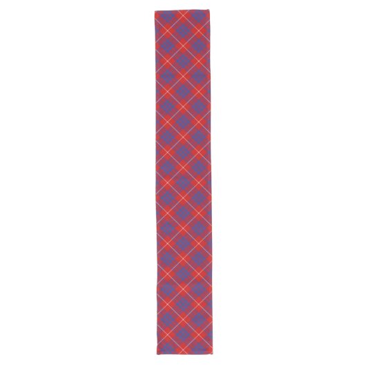 Clan Hamilton Red Tartan Table Runner Lange Tafelloper (Voorkant)
