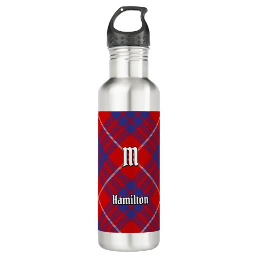 Clan Hamilton Red Tartan Waterfles (Voorkant)