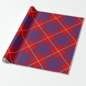 Clan Hamilton Red Tartan Wrapping Paper Cadeaupapier (Uitgerold)