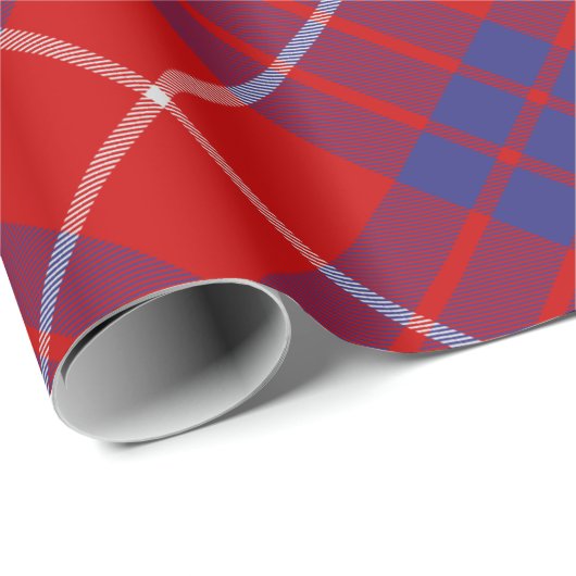 Clan Hamilton Red Tartan Wrapping Paper Cadeaupapier (Rol Hoek)