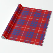 Clan Hamilton Red Tartan Wrapping Paper Cadeaupapier (Uitgerold)