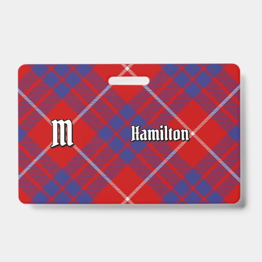 Clan Hamilton Rode Tartan Badge (Voorzijde)