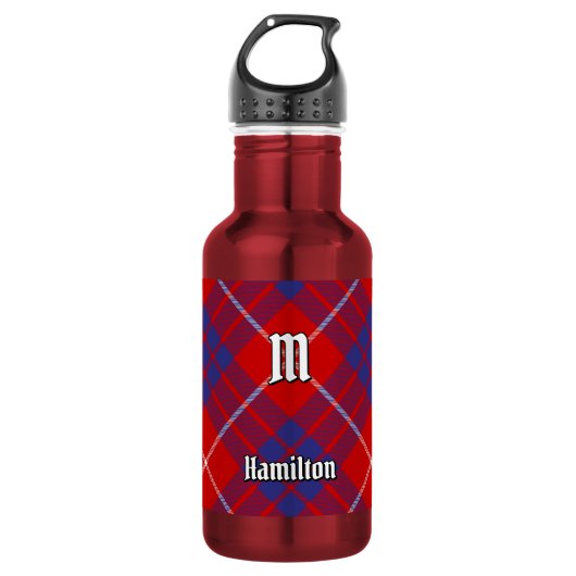 Clan Hamilton Rode Tartan Waterfles (Voorkant)