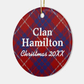 Clan Hamilton Scottish Tartan Keramisch Ornament (Links)
