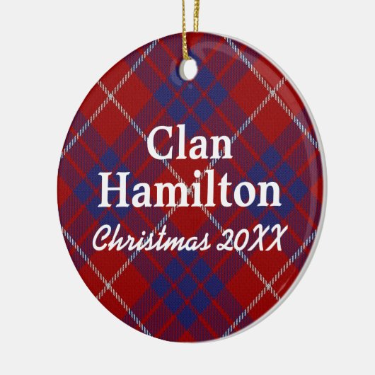 Clan Hamilton Scottish Tartan Keramisch Ornament (Links)
