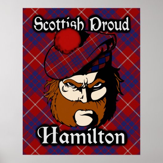 Clan Hamilton Scottish Tartan Poster (Voorkant)