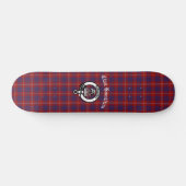 Clan Hamilton Tartan en Crest Badge Persoonlijk Skateboard (Horizontaal)