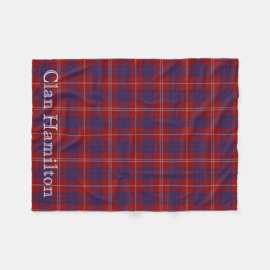 Clan Hamilton Tartan Fleece Blanket (Voorkant (Horizontaal))