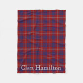 Clan Hamilton Tartan Fleece Blanket (Voorkant)