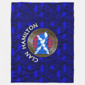 Clan Hamilton Tartan Knot & Flag Fleece Deken (Voorkant)