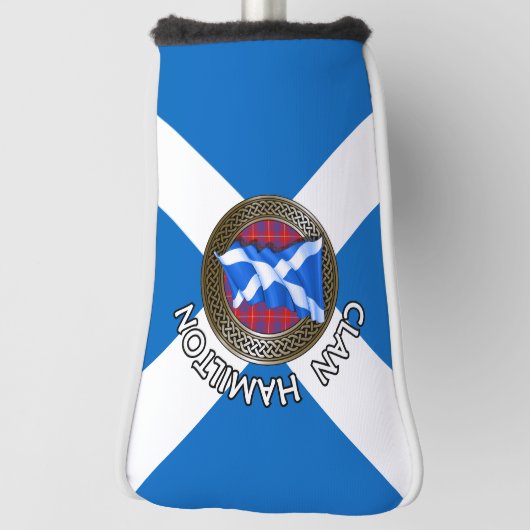 Clan Hamilton Tartan Knot & Flag Golfheadcover (Draai 90)
