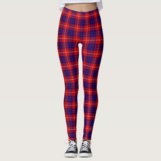 Clan Hamilton Tartan Leggings (Voorkant)