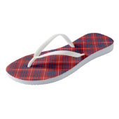 Clan Hamilton Tartan Rood en Blauw Plaid Teenslippers (Schuin)