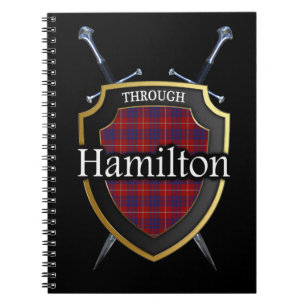 Clan Hamilton Tartan Schild & Zwaarden Notitieboek
