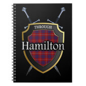Clan Hamilton Tartan Shield & Swords Notitieboek (Voorkant)