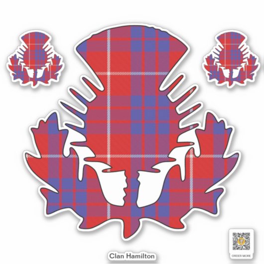 Clan Hamilton Thistle Sticker (Voorkant)