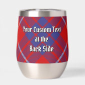 Clan Hamilton Wapenschild over Rode Tartan (Achterkant)