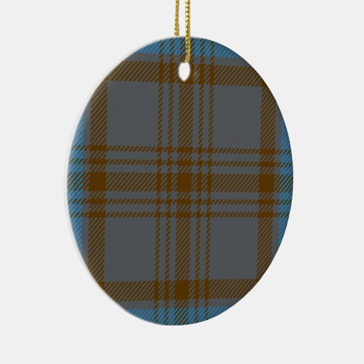 Clan Hannah Tartan Keramisch Ornament (Rechts)