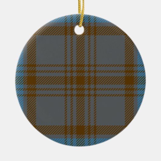 Clan Hannah Tartan Keramisch Ornament (Voorkant)