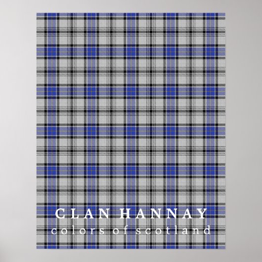 Clan Hannay Colors of Scotland Tartan Poster (Voorkant)