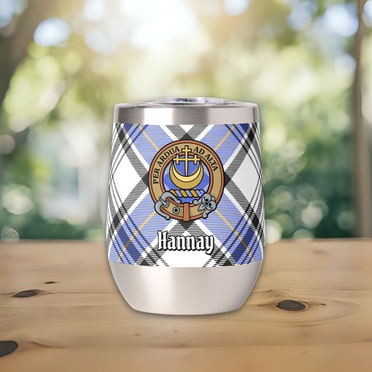 Clan Hannay Crest over Tartan