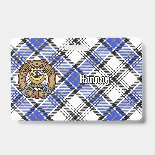 Clan Hannay Crest over Tartan Badge (Voorzijde)