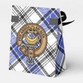 Clan Hannay Crest over Tartan Bedankdoosjes (Achterkant)