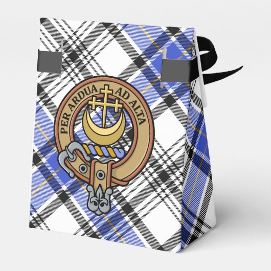 Clan Hannay Crest over Tartan Bedankdoosjes (Achterkant)
