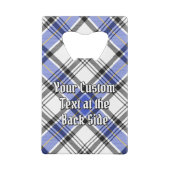 Clan Hannay Crest over Tartan Creditkaart Flessenopener (Achterkant)