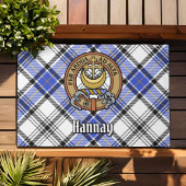 Clan Hannay Crest over Tartan Deurmat