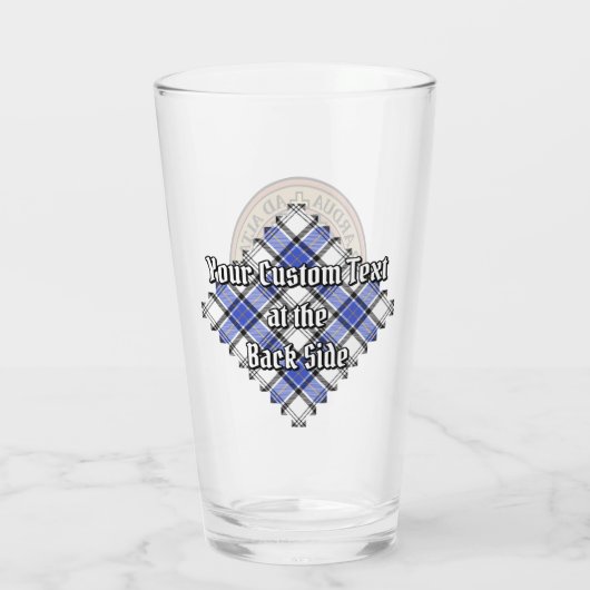 Clan Hannay Crest over Tartan Glas (Achterkant)