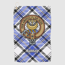 Clan Hannay Crest over Tartan Golfhanddoek