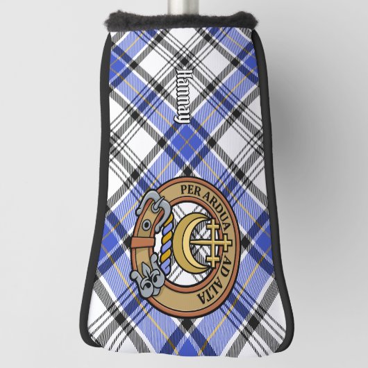 Clan Hannay Crest over Tartan Golfheadcover (Draai 90)