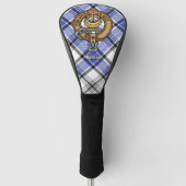 Clan Hannay Crest over Tartan Golfheadcover (Voorkant)