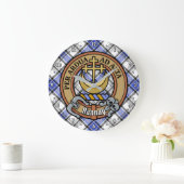 Clan Hannay Crest over Tartan Grote Klok (Huis)