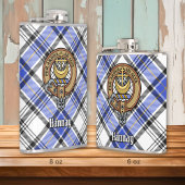 Clan Hannay Crest over Tartan Heupfles