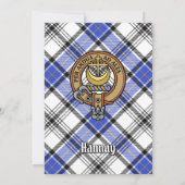 Clan Hannay Crest over Tartan Kaart (Achterkant)