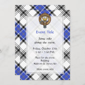 Clan Hannay Crest over Tartan Kaart (Voorkant / Achterkant)