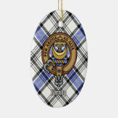 Clan Hannay Crest over Tartan Keramisch Ornament (Rechts)