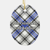 Clan Hannay Crest over Tartan Keramisch Ornament (Achterkant)